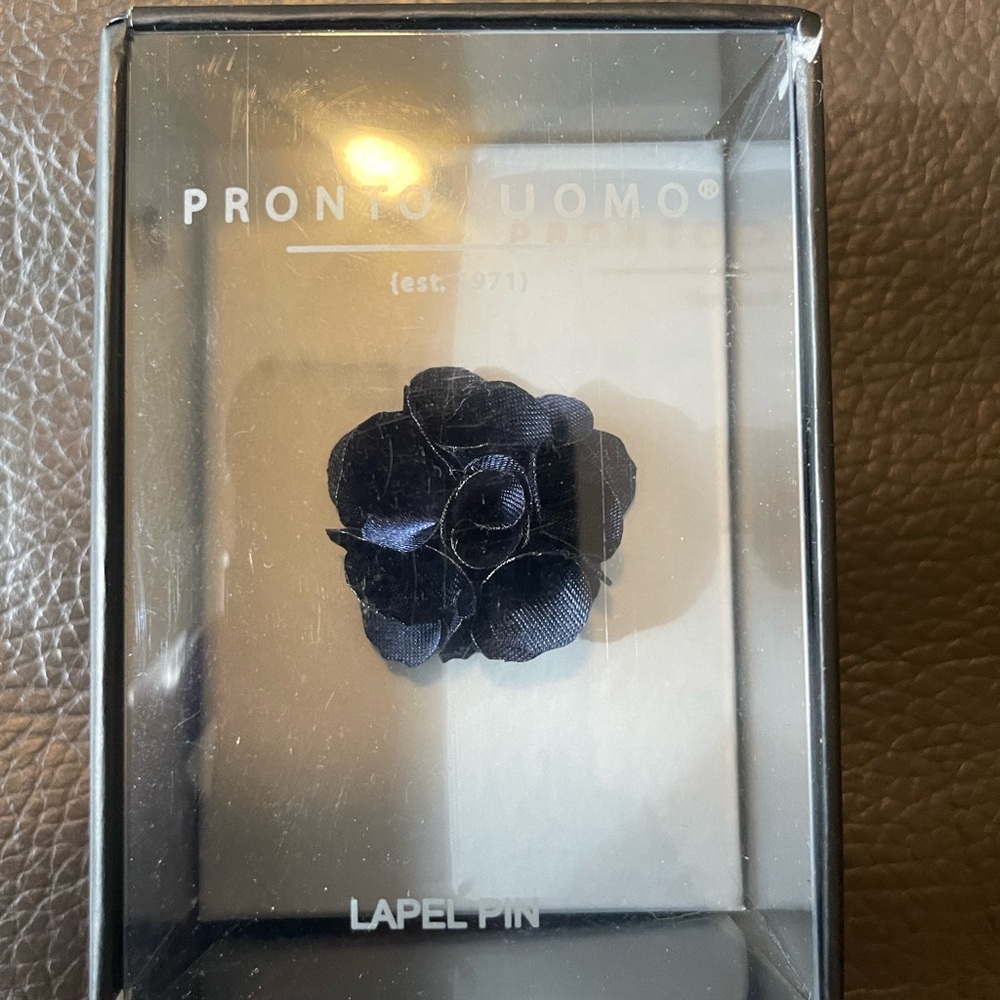 Navy Blue Lapel Pin (can also look Black as well).